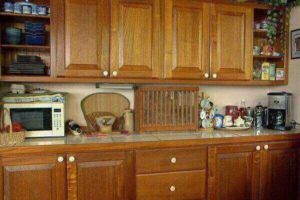 fix worn spots on kitchen cabinets