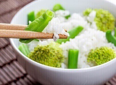 Broccoli with rice