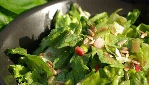 Rhubarb with citrus salad