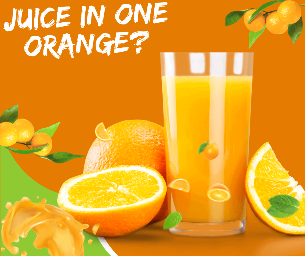 How much juice in one orange